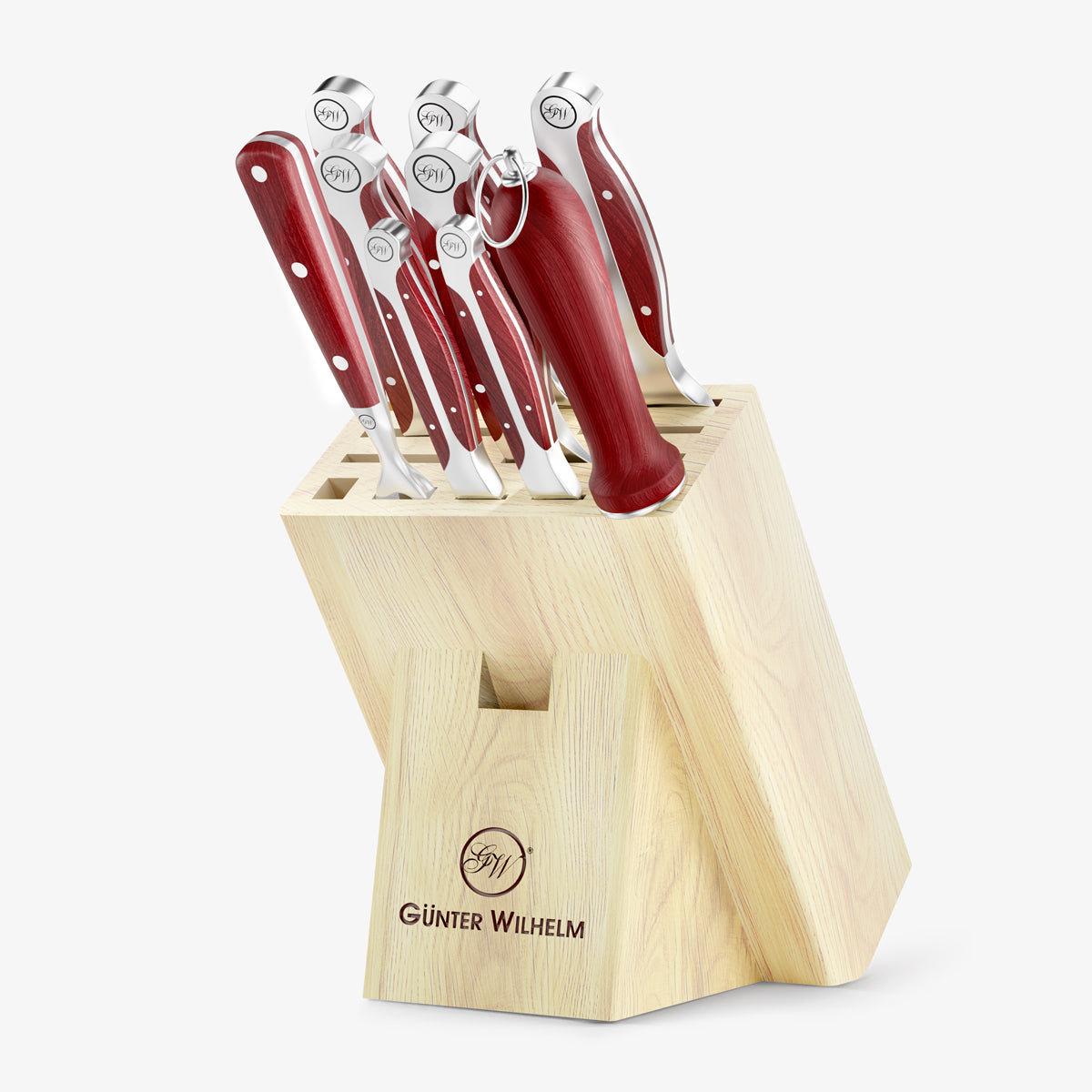 10-Piece Advanced Cutlery Set Reddish ABS
