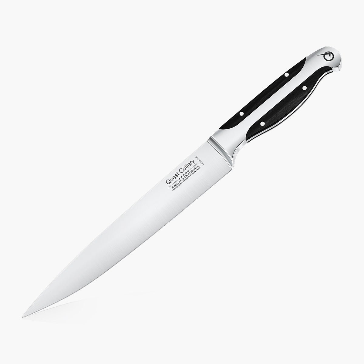 Quest Pointed Carving Knife, 8" Dark Pakkawood