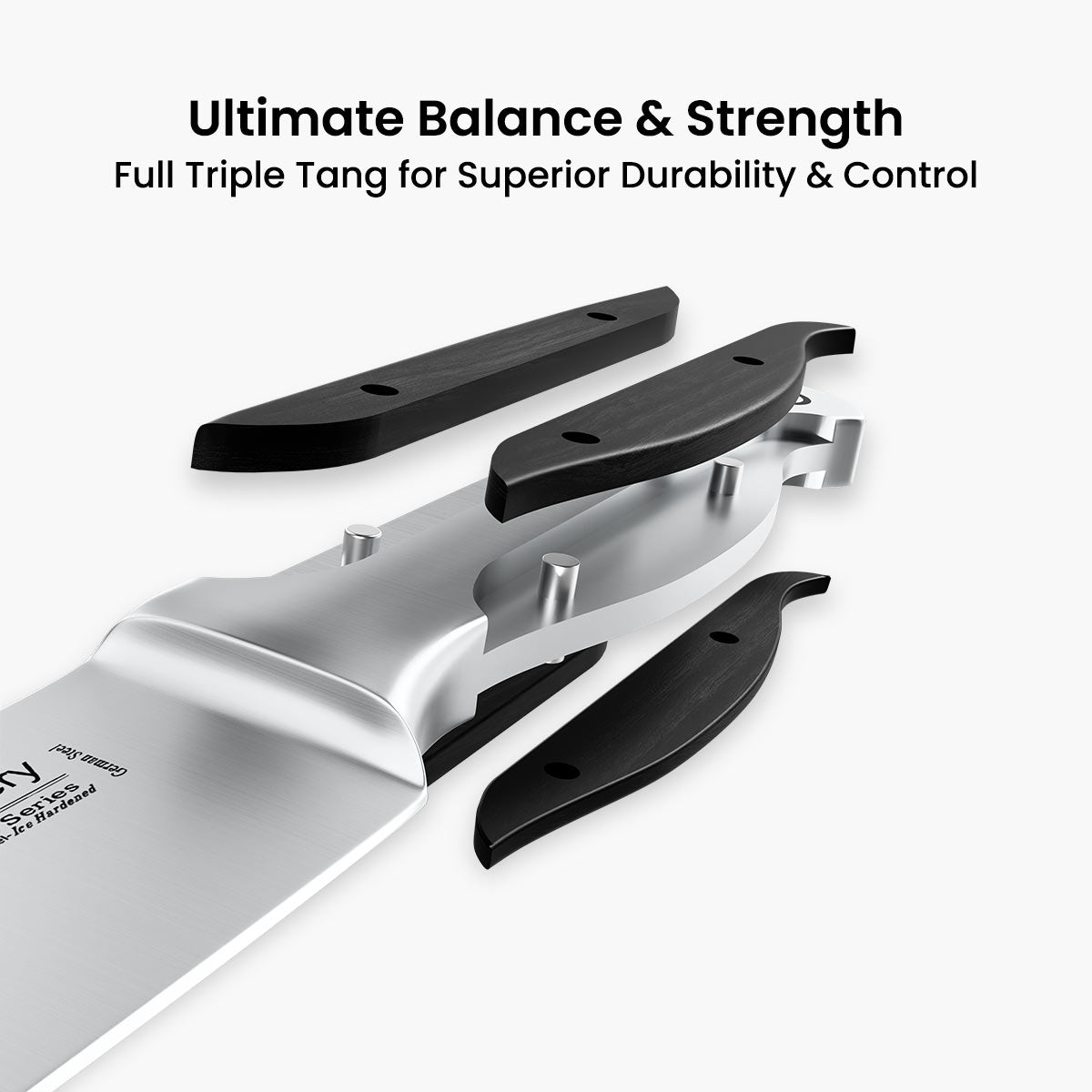 Quest Carving Knife Set 8" Dark Pakkawood