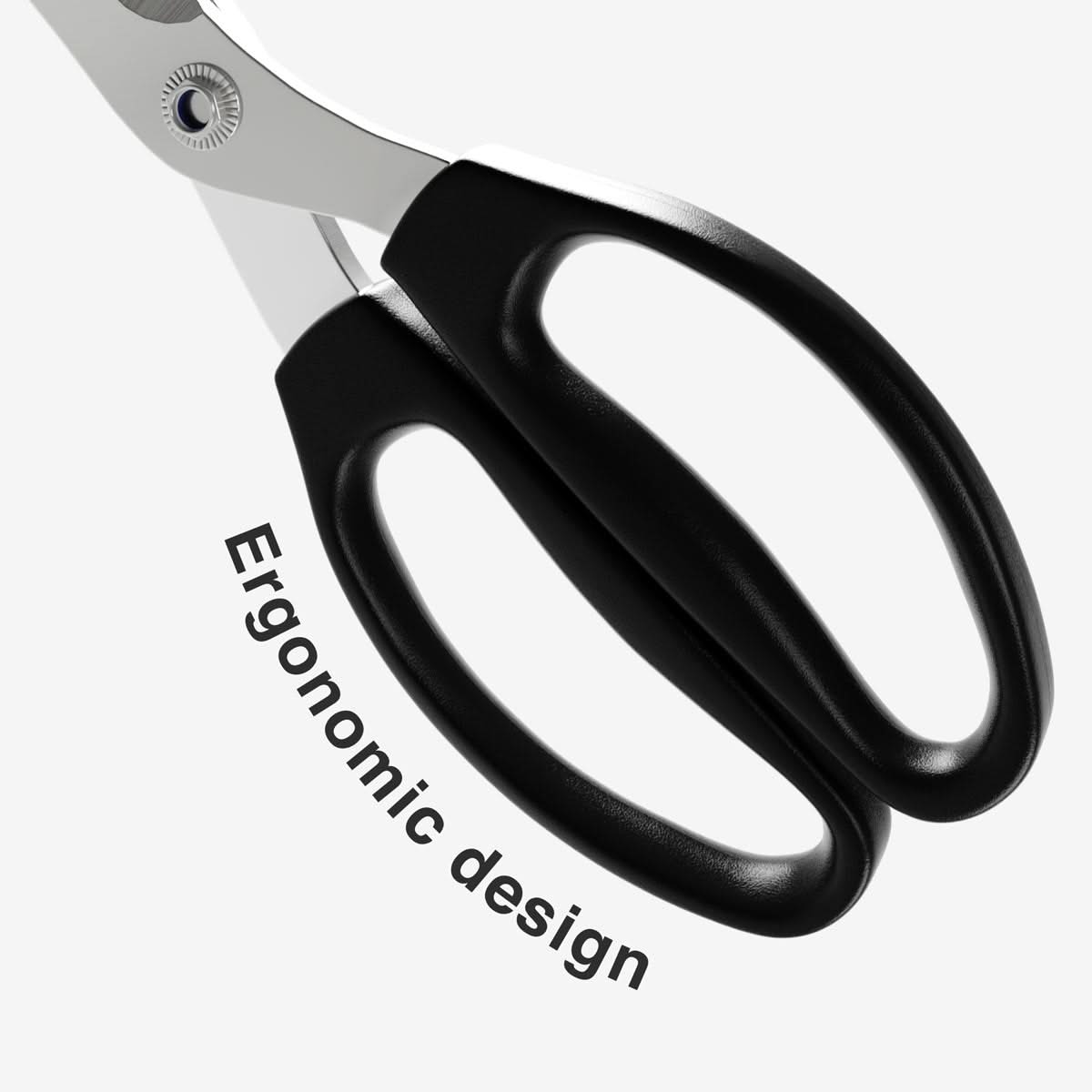 Refurbished Come-Apart Kitchen Scissor/Shears, Black ABS Handle