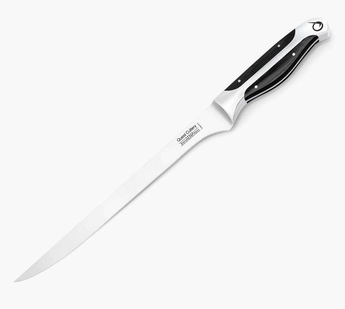 Quest Fillet Knife, 10" Dark Pakkawood