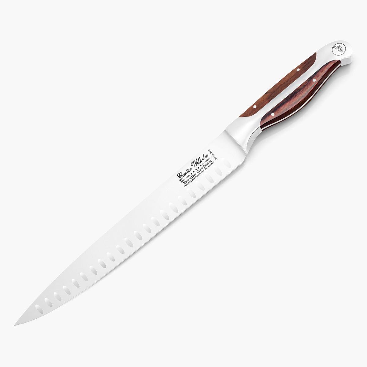 Refurbished Carving Knife, 10" Brown Pakkawood Handle