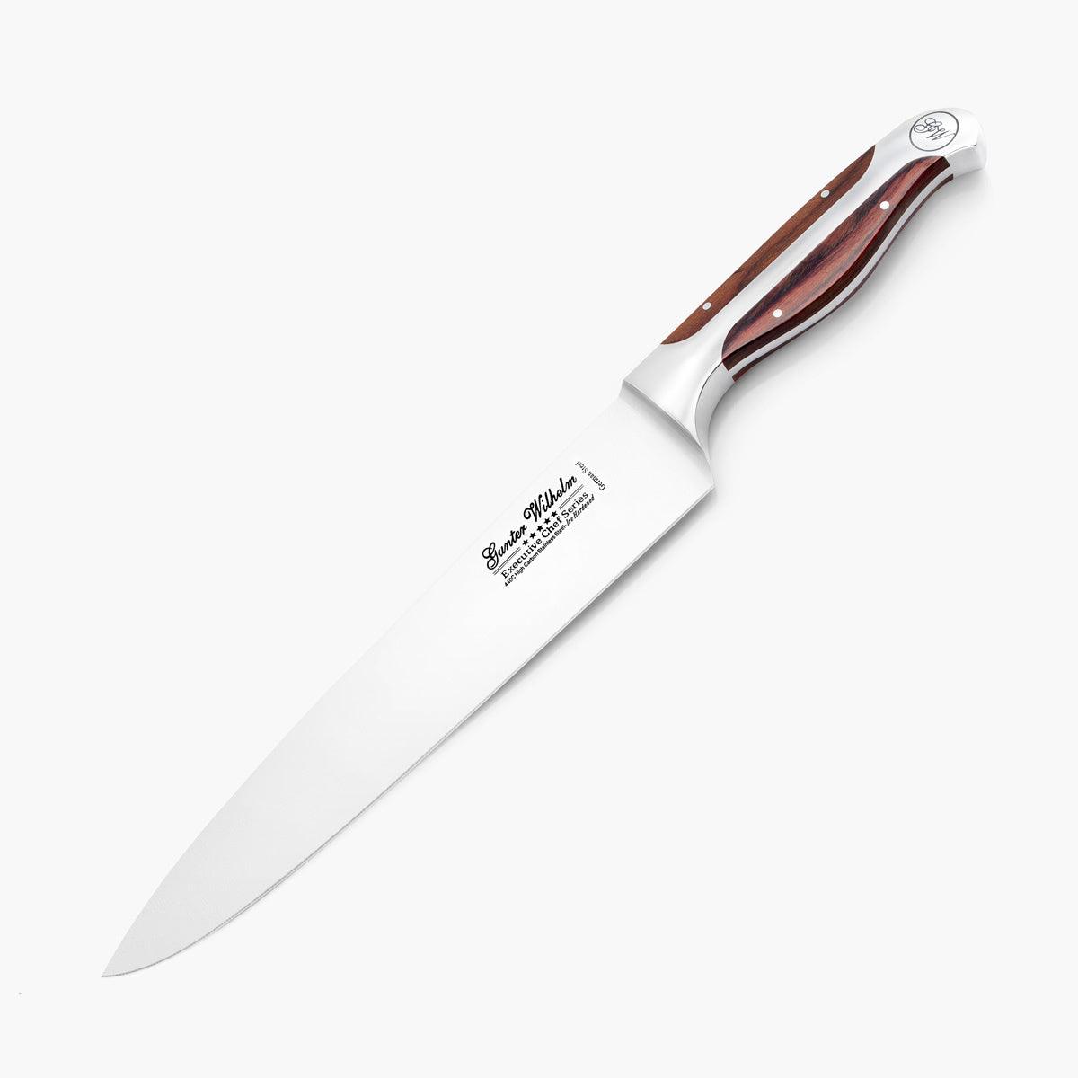 Refurbished Chef Knife, 10" Brown Pakkawood