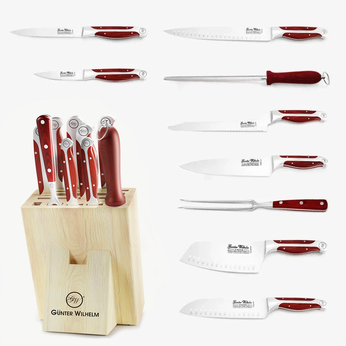 10-Piece Advanced Cutlery Set Reddish ABS