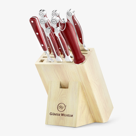10-Piece Advanced Cutlery Set Reddish ABS