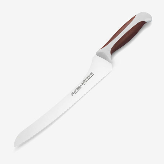 Offset Bread Knife, 9.5" Brown & Grey ABS