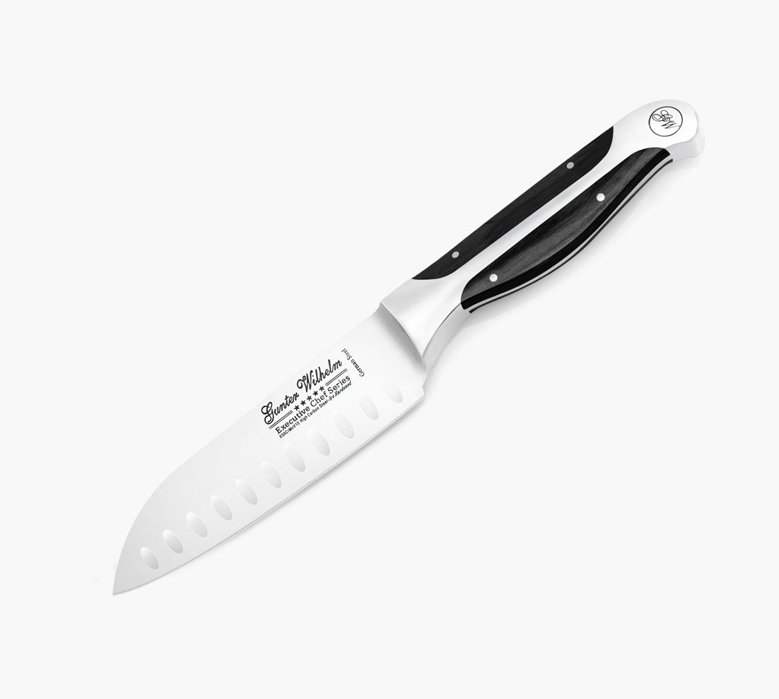 Mini Santoku Knife, 5" Dark Pakkawood