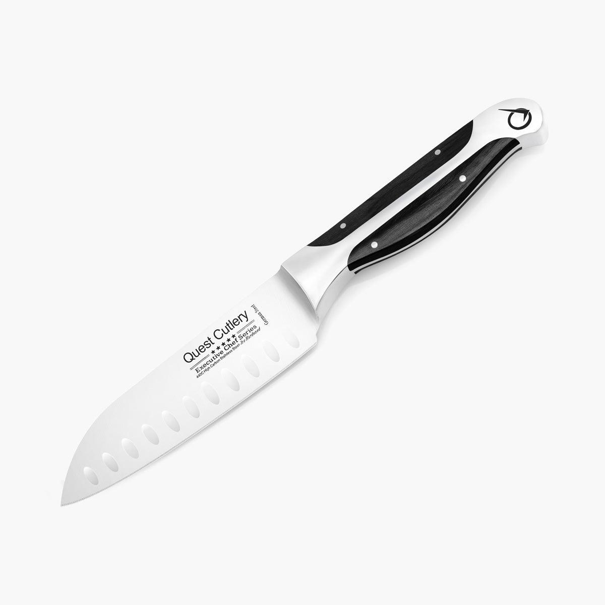 Quest Santoku Knife, 5" Dark Pakkawood