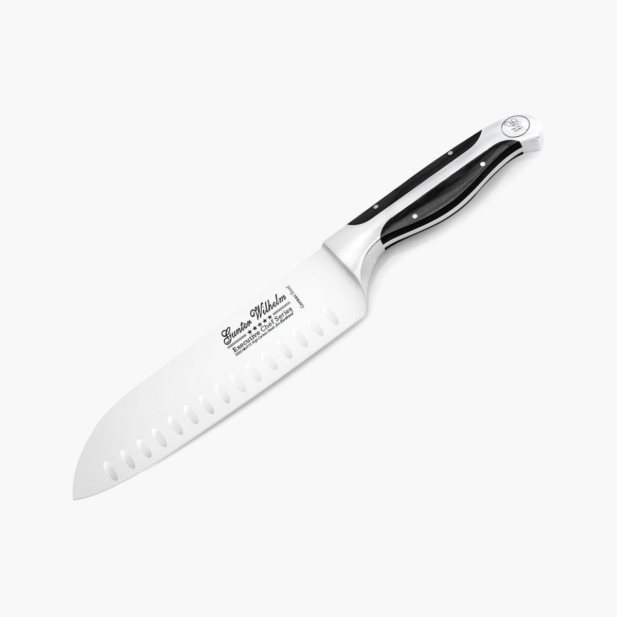 Santoku Knife, 7" Dark Pakkawood Handle