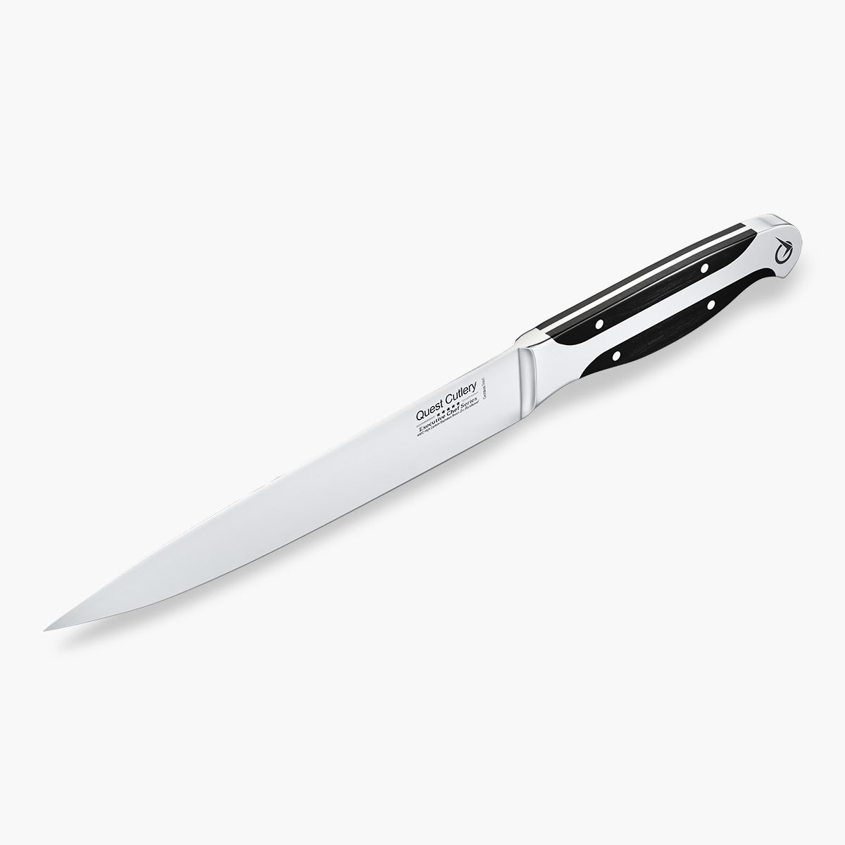 Quest Pointed Carving Knife, 8" Dark Pakkawood