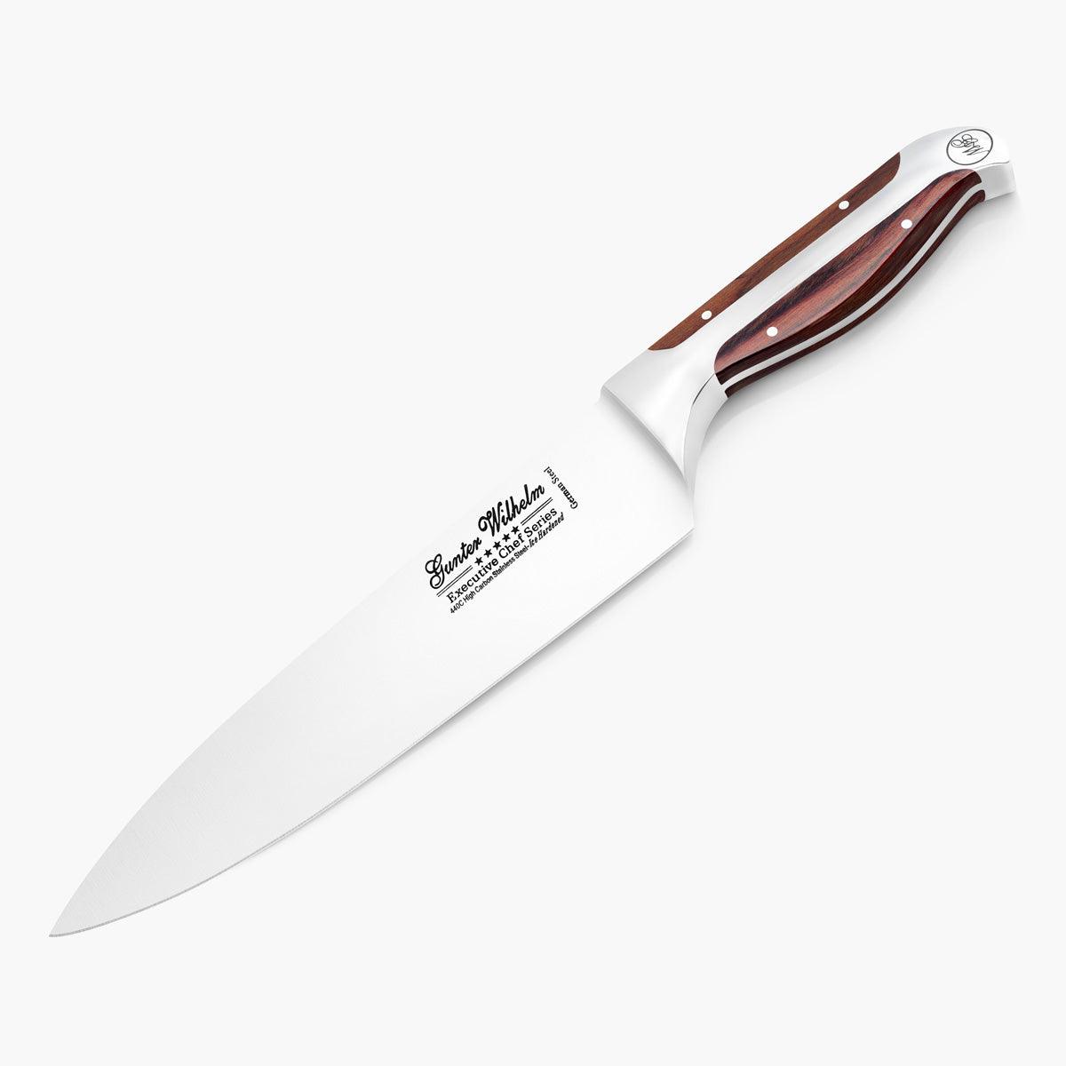 Refurbished Chef Knife, 8" Brown Pakkawood