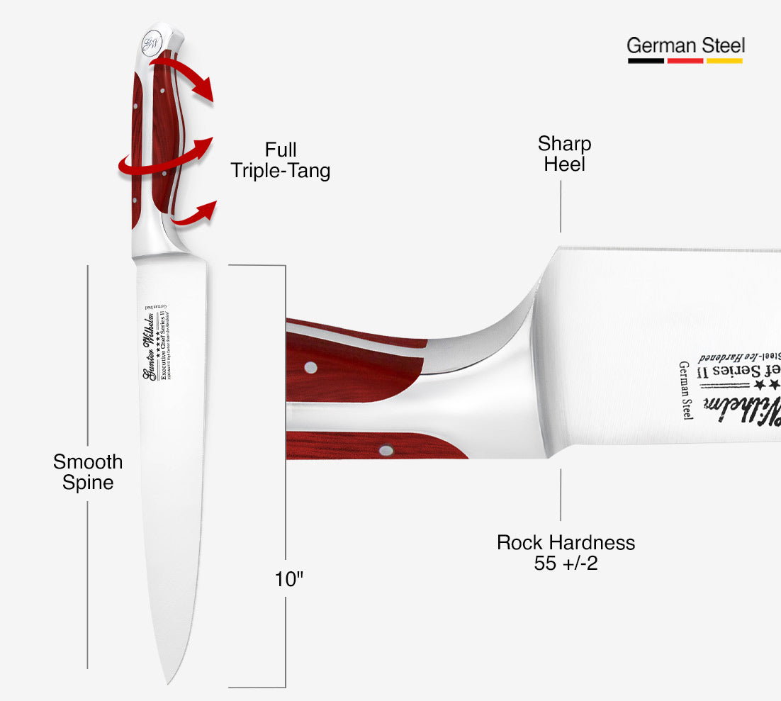 12 Piece Cutlery Knife Set Reddish ABS