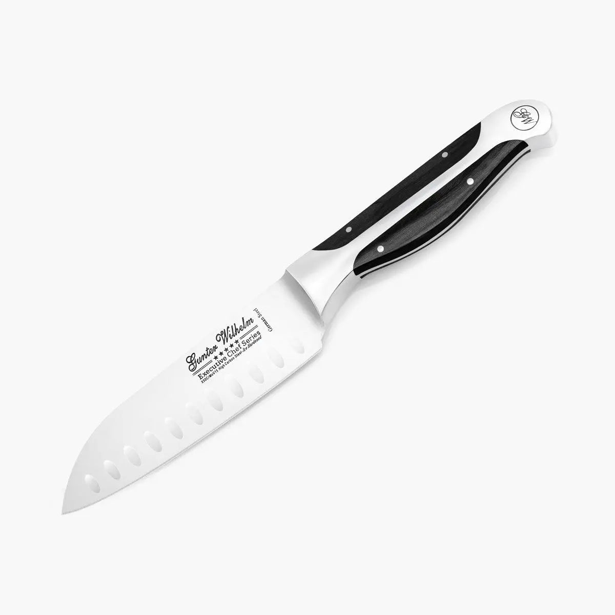 Mini Santoku Knife, 5" Dark Pakkawood - Image #1