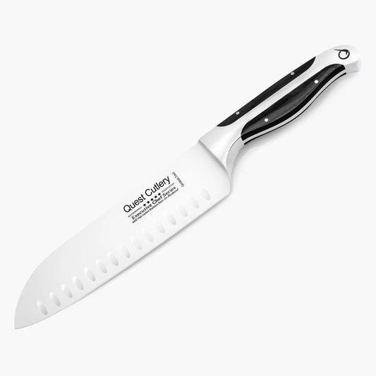 Quest Santoku Knife, 7" Dark Pakkawood - Image #1