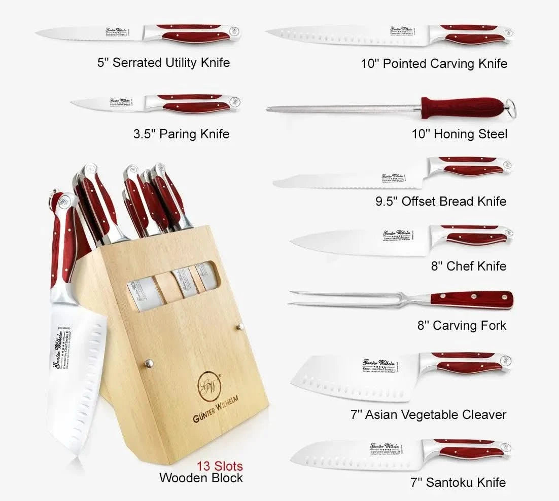 10 - Piece Starter Knife Block Set - Gunter Wilhelm Outlet