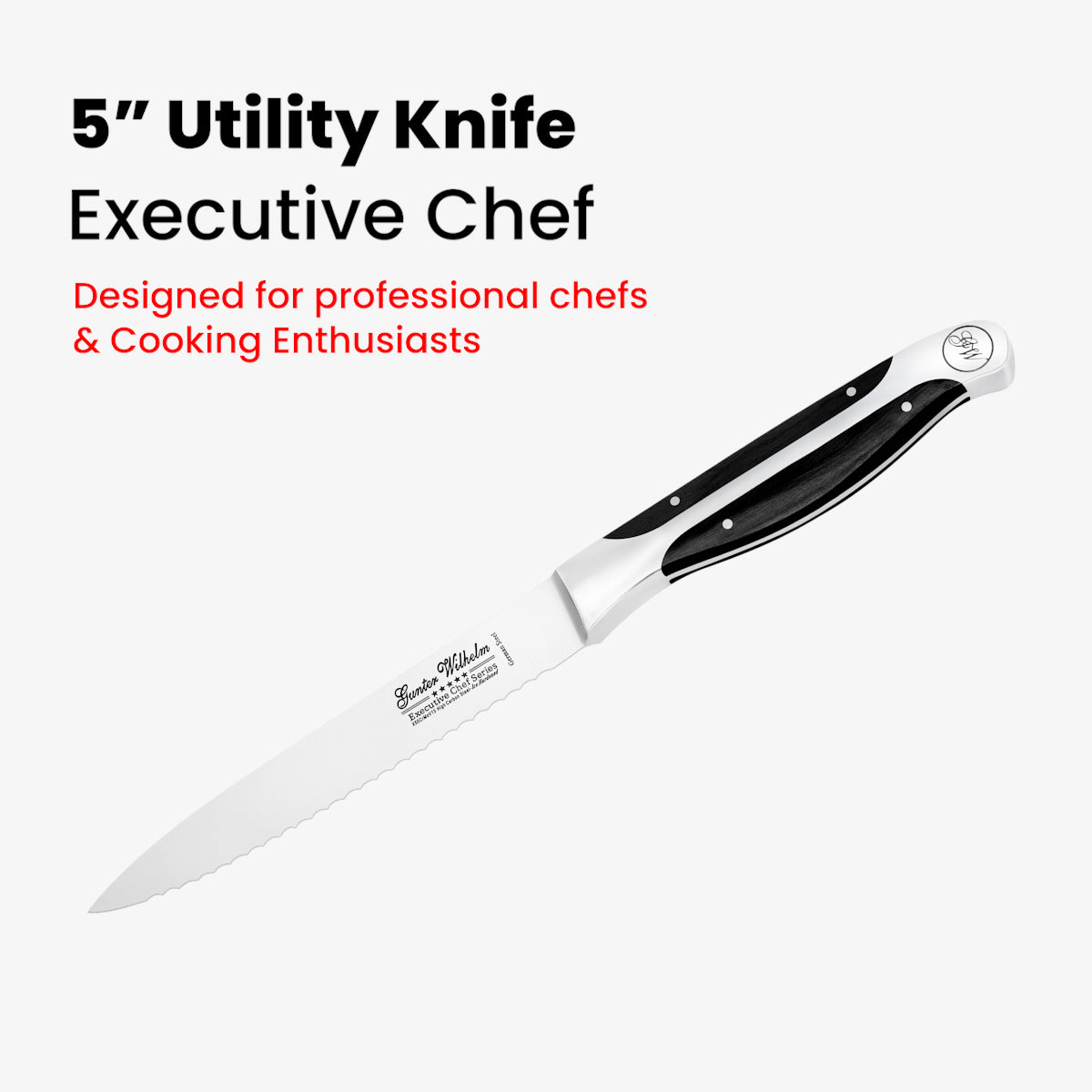 7-Piece Steak Knife Set with Wood Block – Gunter Wilhelm Outlet